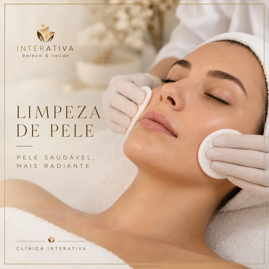 Limpeza de pele facial na Interativa